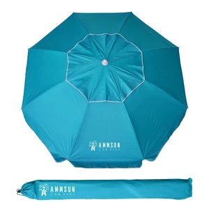 AMMSUN 6.5ft Heavy Duty HIGH Wind Beach Umbrella with Tilt Air Vent Portable Sun Shelter, UPF 50+ Sun Protection Outdoor Sunshade Umbrellas Carry Bag for Patio Garden Pool Backyard Sky Blue AMMSUN 6.5ft Heavy Duty HIGH Wind Beach Umbrella with Tilt Air Vent Portable Sun Shelter, UPF 50+ Sun Protection Outdoor Sunshade Umbrellas Carry Bag for Patio Garden Pool Backyard Sky Blue