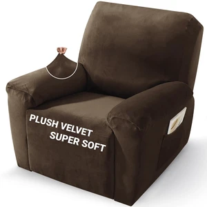 ZNSAYOTX 2026 Velvet Oversized Recliner Cover 3-Piece, Luxury Plush Recliner Chair Covers with Elastic Band & Ties Stay in Place, Stretch Reclining Slipcover for Lazy Boy Soft Washable (Dark Coffee) ZNSAYOTX 2026 Velvet Oversized Recliner Cover 3-Piece, Luxury Plush Recliner Chair Covers with Elastic Band & Ties Stay in Place, Stretch Reclining Slipcover for Lazy Boy Soft Washable (Dark Coffee)