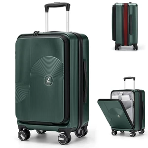 RAINSMORE Carry on Luggage 20 Inch Expandable, Airline Approved Suitcase | Front Laptop Compartment & Top Opening, Hard Shell Rolling Travel Luggage with TSA Lock & Spinner Wheels, Green RAINSMORE Carry on Luggage 20 Inch Expandable, Airline Approved Suitcase | Front Laptop Compartment & Top Opening, Hard Shell Rolling Travel Luggage with TSA Lock & Spinner Wheels, Green