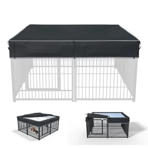 Dog Playpen Cover (with Sunshade), Heavy Duty 1680D Oxford Fabric + Nylon Breathable Mesh (Fits 32" H/40 H/45 H 8 Panels Playpen) Dog Playpen Cover (with Sunshade), Heavy Duty 1680D Oxford Fabric + Nylon Breathable Mesh (Fits 32" H/40 H/45 H 8 Panels Playpen)