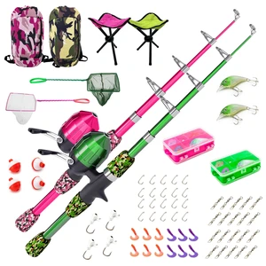 Lanaak Beginner Kids Fishing Pole & Tackle Box - Kids Fishing Rod Pack of 2 | Kids fishing pole set with reel, net, fishing gear for boys, girls & youth ages 5-10. 2 Pack Lanaak Beginner Kids Fishing Pole & Tackle Box - Kids Fishing Rod Pack of 2 | Kids fishing pole set with reel, net, fishing gear for boys, girls & youth ages 5-10. 2 Pack