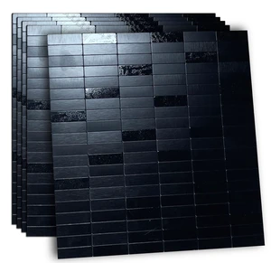 XUANINY Peel and Stick Tile Backsplash Self- Adhesive Wall Tiles Aluminum Mosaic Sticker for Kitchen (11.33"x11.92" Per Sheet, Pack of 5 pcs) (Black Brushed 5) XUANINY Peel and Stick Tile Backsplash Self- Adhesive Wall Tiles Aluminum Mosaic Sticker for Kitchen (11.33"x11.92" Per Sheet, Pack of 5 pcs) (Black Brushed 5)