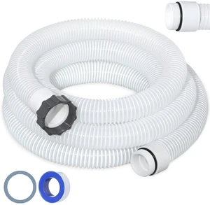Conderyang 1.5" 15ft EVA Pool Professional Hose with External Male Threads for Above Ground Pools Pump Replacement Hose Pool Supply for Cleaner Kit Heavy Duty Hoses Filter Connection Hoses(White) Conderyang 1.5" 15ft EVA Pool Professional Hose with External Male Threads for Above Ground Pools Pump Replacement Hose Pool Supply for Cleaner Kit Heavy Duty Hoses Filter Connection Hoses(White)