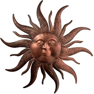 Metal Sun Wall Decor, Diameter 23.6inch, Metal Sun Face Hanging Sculptures Statues Gold Wall Art Decorations for Indoor and Outdoor, Room Garden, Porch, Fence, Balcony, Patio, Living Room Decor Metal Sun Wall Decor, Diameter 23.6inch, Metal Sun Face Hanging Sculptures Statues Gold Wall Art Decorations for Indoor and Outdoor, Room Garden, Porch, Fence, Balcony, Patio, Living Room Decor