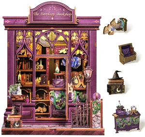 Cutefun Book Nook Kit for Adults - The Astrology Bookshop | 3D Wooden Puzzle DIY Miniature Dollhouse Kit Bookshelf Insert Decor with LED Light, Gifts for Book Lovers and Beginners Cutefun Book Nook Kit for Adults - The Astrology Bookshop | 3D Wooden Puzzle DIY Miniature Dollhouse Kit Bookshelf Insert Decor with LED Light, Gifts for Book Lovers and Beginners