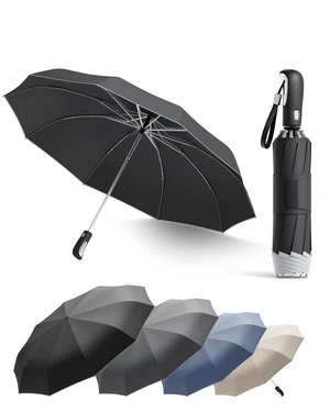 ZXOA 48" Arc Windproof Reverse Folding Travel Umbrella for Rain, Compact ZXOA 48" Arc Windproof Reverse Folding Travel Umbrella for Rain, Compact