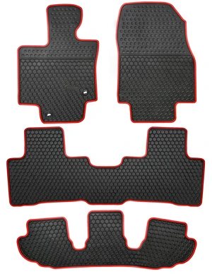 Lwope Car Floor Mats Custom Fit for 2020-2025 Toyota Highlander 7 Seats w/2nd Row Bench or Bucket Seats w/Center Console (No Hybrid) Black Red Rubber Auto Liner Mats All Weather Protection Lwope Car Floor Mats Custom Fit for 2020-2025 Toyota Highlander 7 Seats w/2nd Row Bench or Bucket Seats w/Center Console (No Hybrid) Black Red Rubber Auto Liner Mats All Weather Protection