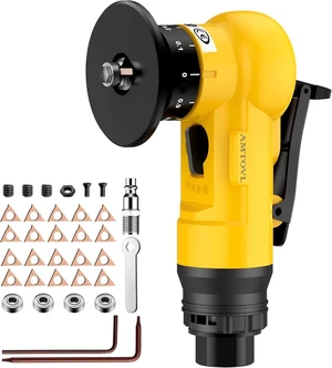 Pneumatic Chamfering Tool - Mini Air Chamfer Tool with 10 C-Angle & 10 R-Angle Blades, 45° 30000 RPM Chamfering Tool for Metal and Wood with 1/4" Air Inlet Pneumatic Chamfering Tool - Mini Air Chamfer Tool with 10 C-Angle & 10 R-Angle Blades, 45° 30000 RPM Chamfering Tool for Metal and Wood with 1/4" Air Inlet