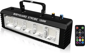 Strobe Stage Lights Sound Activated, Led Strobe Light 100W, Halloween Light Effect with Remote Control, Professional DJ Party Lights for Banquet Host Strobe Stage Lights Sound Activated, Led Strobe Light 100W, Halloween Light Effect with Remote Control, Professional DJ Party Lights for Banquet Host