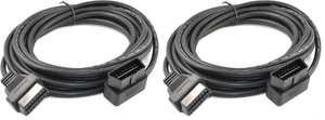 5M/16.4ft OBD II Cable OBD2 16 Pin Right/Left Angle Male to Female OBD Extenstion Cable for Car Auto Diagnostic Extender Cord Adapter (Pack of 2) 5M/16.4ft OBD II Cable OBD2 16 Pin Right/Left Angle Male to Female OBD Extenstion Cable for Car Auto Diagnostic Extender Cord Adapter (Pack of 2)