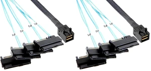 Mini-SAS to SAS-Cable: 0.5M SFF-8643 to SAS SFF-8643 to SFF-8482 Connector 4X SFF-8482 with SATA Power Adapter Cable (1.6FT) (Pack of 2) Mini-SAS to SAS-Cable: 0.5M SFF-8643 to SAS SFF-8643 to SFF-8482 Connector 4X SFF-8482 with SATA Power Adapter Cable (1.6FT) (Pack of 2)