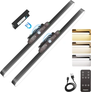 Light Bar, 14 inch Rechargeable Under Cabinet Motion Sensor Lighting with Stepless Dimming Magnetic 3CCT Remote 2000mAh, Motion Sensor Light Indoor for Kitchen, Vanity Mirror, Closet, 2 Pack Light Bar, 14 inch Rechargeable Under Cabinet Motion Sensor Lighting with Stepless Dimming Magnetic 3CCT Remote 2000mAh, Motion Sensor Light Indoor for Kitchen, Vanity Mirror, Closet, 2 Pack