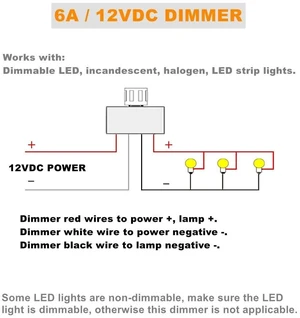 12V Light Dimmer 12 Volt PWM LED Dimmer Switch for RV Boat Truck Camper Van Trailer Light Fixture, LED Strip Lights Rotary Knob DC12-24V (2-Pack 6A) 12V Light Dimmer 12 Volt PWM LED Dimmer Switch for RV Boat Truck Camper Van Trailer Light Fixture, LED Strip Lights Rotary Knob DC12-24V (2-Pack 6A)