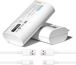 2 Pack Removable Battery for Wyze Battery Cam Pro/Wyze Wireless Duo Cam Doorbell/Wyze Palm Lock, 7000mAh Rechargeable Outdoor Battery Pack Replacement with USB-C Port WBAT1 WBAT2 2 Pack Removable Battery for Wyze Battery Cam Pro/Wyze Wireless Duo Cam Doorbell/Wyze Palm Lock, 7000mAh Rechargeable Outdoor Battery Pack Replacement with USB-C Port WBAT1 WBAT2
