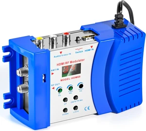 HDMI to RF Modulator, VHF UHF AV to RF Coaxial Converter, CVBS RCA HDMI to RF Modulator, for TV PAL NTSC Format, for Home TV Switch Audio Video, F Female Connectors HDMI to RF Modulator, VHF UHF AV to RF Coaxial Converter, CVBS RCA HDMI to RF Modulator, for TV PAL NTSC Format, for Home TV Switch Audio Video, F Female Connectors