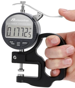 Digital Thickness Gauge 0.001mm/0.00005" | 0-12.7mm/0.5" Electronic Micrometer Thickness Meter with LCD Display, Unit Conversion, Storage Case, Extra Battery Digital Thickness Gauge 0.001mm/0.00005" | 0-12.7mm/0.5" Electronic Micrometer Thickness Meter with LCD Display, Unit Conversion, Storage Case, Extra Battery
