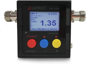 PM-120W Digital VHF UHF 125-525Mhz Power SWR Meter and Frequency Counter - HF RF Meter HAM Two-Way Radio SO239 Connector PM-120W Digital VHF UHF 125-525Mhz Power SWR Meter and Frequency Counter - HF RF Meter HAM Two-Way Radio SO239 Connector