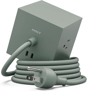 Square 1 Power Strip with USB-C Fast Charging, Magnetic Cube Extension Cord for Desk (Oak Green, USB C - 5.9ft) Square 1 Power Strip with USB-C Fast Charging, Magnetic Cube Extension Cord for Desk (Oak Green, USB C - 5.9ft)