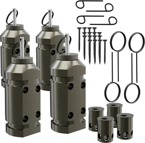4 Pack Upgraded Perimeter Trip Alarm 12 Gauge Camping Trip Wire Alarm Device with .22 Adapter, Early Warning Security System for Outdoor and Property Safety 4 Pack Upgraded Perimeter Trip Alarm 12 Gauge Camping Trip Wire Alarm Device with .22 Adapter, Early Warning Security System for Outdoor and Property Safety