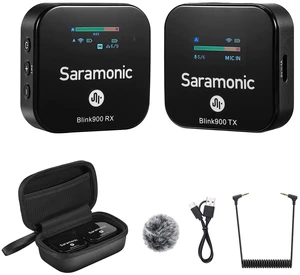 Saramonic Blink900 B1 Wireless Lavalier Microphone System & 656ft Wireless Range & OLED Screen for Canon Nikon DSLR Camera, Camcorder, for Interview, Vlogging, Tiktok, YouTube Video, News Gathering Saramonic Blink900 B1 Wireless Lavalier Microphone System & 656ft Wireless Range & OLED Screen for Canon Nikon DSLR Camera, Camcorder, for Interview, Vlogging, Tiktok, YouTube Video, News Gathering