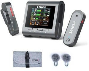 SYNCO Wireless Lavalier Microphone, G3 Lapel Mic Grey Triple Channel Transmission up to 250m for DSLR Camera Smartphone Laptop for YouTube Streaming Vlogging, Wireless-Lavalier-Recording-Video-Mic SYNCO Wireless Lavalier Microphone, G3 Lapel Mic Grey Triple Channel Transmission up to 250m for DSLR Camera Smartphone Laptop for YouTube Streaming Vlogging, Wireless-Lavalier-Recording-Video-Mic