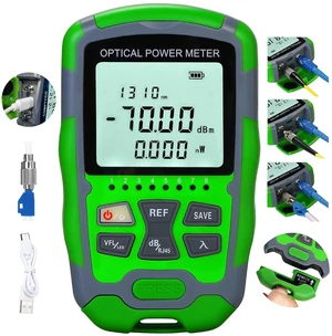 4 in 1 Rechargeable Fiber Tester with Optical Power Meter (-70~+10dBm) | VFL & RJ45 Cable Test, 8501650nm Multi-Wavelength, Backlight Display, 500 Data Storage, Handheld Tool, with FC-LC Adapter 4 in 1 Rechargeable Fiber Tester with Optical Power Meter (-70~+10dBm) | VFL & RJ45 Cable Test, 8501650nm Multi-Wavelength, Backlight Display, 500 Data Storage, Handheld Tool, with FC-LC Adapter