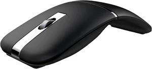 Carledon Foldable Arc Wireless Mouse with USB Receiver, Bluetooth 2.4GHz Dual-Mode Rechargeable,180° Rotation, Silent Click, Portable Curved Computer Mouse for PC, Laptop, MacBook (Black) Carledon Foldable Arc Wireless Mouse with USB Receiver, Bluetooth 2.4GHz Dual-Mode Rechargeable,180° Rotation, Silent Click, Portable Curved Computer Mouse for PC, Laptop, MacBook (Black)