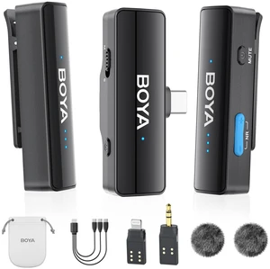 BOYA BOYALINK A2(TX+TX+RX) Wireless Lavalier Microphone for iPhone15/16 Camera Android Phone,300M Los Range, 9H Battery Life,Switchable Mono/Stereo 3-in-1 Clip on Lapel Mics for YouTube Facebook BOYA BOYALINK A2(TX+TX+RX) Wireless Lavalier Microphone for iPhone15/16 Camera Android Phone,300M Los Range, 9H Battery Life,Switchable Mono/Stereo 3-in-1 Clip on Lapel Mics for YouTube Facebook