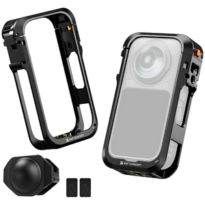 K&F CONCEPT Camera Cage for Insta360 X6 Accessories | Aluminum Alloy Protective Case for Insta 360 X6, Cold Shoe Mount for Microphone, LED Light with Built-in 1/4" Screw Hole CI02 K&F CONCEPT Camera Cage for Insta360 X6 Accessories | Aluminum Alloy Protective Case for Insta 360 X6, Cold Shoe Mount for Microphone, LED Light with Built-in 1/4" Screw Hole CI02