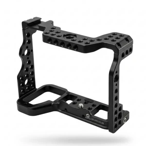 SOARSHOT Camera Cage for Sony A7S III/A7 IV/A1/A7R IV/A7R V, CNC Aluminum Full Camera Cage with 1/4"-20 & 3/8"-16 Threads, ARRI Locating Holes, Cold Shoe, Compatible with HC-01 Top Handle SOARSHOT Camera Cage for Sony A7S III/A7 IV/A1/A7R IV/A7R V, CNC Aluminum Full Camera Cage with 1/4"-20 & 3/8"-16 Threads, ARRI Locating Holes, Cold Shoe, Compatible with HC-01 Top Handle
