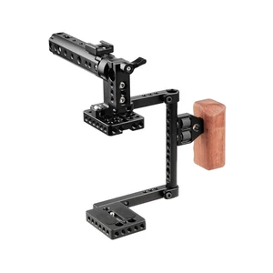 CAMVATE DSLR Camera with Cage Top Handle Wood Grip for 600D 70D 80D - 1373