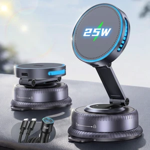 visnfa 25W MagSafe Car Mount Charger, Cooling Fan+75W Fast Adapter | Stable & Fast Charging Car Mount, Magnetic Wireless Car Charger, 25W Only for iPhone 18-16 Series (iOS 26), Pixel 10 Pro XL visnfa 25W MagSafe Car Mount Charger, Cooling Fan+75W Fast Adapter | Stable & Fast Charging Car Mount, Magnetic Wireless Car Charger, 25W Only for iPhone 18-16 Series (iOS 26), Pixel 10 Pro XL