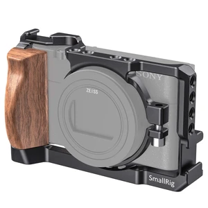 SmallRig Vlog Camera Cage for Sony RX100 VI/RX100 VII, Wooden Handle Grip | Fits for DSC-RX100 M6 and DSC-RX100 M7for Vlogger Youtuber SmallRig Vlog Camera Cage for Sony RX100 VI/RX100 VII, Wooden Handle Grip | Fits for DSC-RX100 M6 and DSC-RX100 M7for Vlogger Youtuber