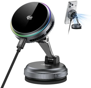 XO Magnetic Car Mount Charger,25W Fast Charging with Cooling Fan and LED Light, 360° Rotatable Strong Hold Car Phone Mount with for Phone,Universal Fit for Most Vehicles, Easy Installation XO Magnetic Car Mount Charger,25W Fast Charging with Cooling Fan and LED Light, 360° Rotatable Strong Hold Car Phone Mount with for Phone,Universal Fit for Most Vehicles, Easy Installation