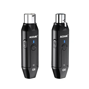 ACEMIC 2.4G Wireless Microphone Audio Transmitter and Receiver System Plug-on XLR Mic Adapter 6 Channels for Dynamic Mic, Audio Mixer, PA System, G6 ACEMIC 2.4G Wireless Microphone Audio Transmitter and Receiver System Plug-on XLR Mic Adapter 6 Channels for Dynamic Mic, Audio Mixer, PA System, G6