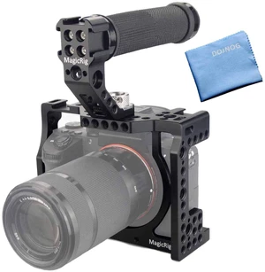MAGICRIG A7RIII / A7III / Alpha 7 III /A7M3 Quick Release Camera Cage Kit | for Sony A7R3 /A7R Mark III/ILCE-7RM3,with Rubber ARRI Locating Top Handle,with 5 Cold Shoe ,1/4"-20 & 3/8"-16 ARRI Threads