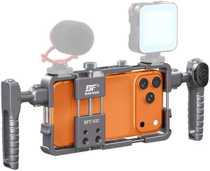 Universal Phone Cage, Smartphone Video Rig Kit with Handles, All-in-One Mobile Video Kit, Quick Release Universal Phone Video Rig Kit, Handheld Filmmaking Vlog Case Stabilizer for Videomaker Universal Phone Cage, Smartphone Video Rig Kit with Handles, All-in-One Mobile Video Kit, Quick Release Universal Phone Video Rig Kit, Handheld Filmmaking Vlog Case Stabilizer for Videomaker