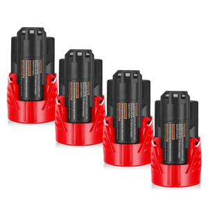 4 Pack M12 3.0Ah Replacement Battery for Milwaukee 12V Cordless Tools | Compatible with Milwaukee M12 Lithium Ion Battery 48-11-2420 48-11-2440 48-11-2402 48-11-2411 48-11-2412 4 Pack M12 3.0Ah Replacement Battery for Milwaukee 12V Cordless Tools | Compatible with Milwaukee M12 Lithium Ion Battery 48-11-2420 48-11-2440 48-11-2402 48-11-2411 48-11-2412