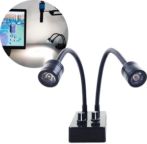Spotlight Microscope Light Source, USB Desk Mini LED Dual Gooseneck Lights Illuminator for Stereo Microscope Camera Industrial Video Zoom C Mount Lens for Repair Soldering PCB Lab Spotlight Microscope Light Source, USB Desk Mini LED Dual Gooseneck Lights Illuminator for Stereo Microscope Camera Industrial Video Zoom C Mount Lens for Repair Soldering PCB Lab