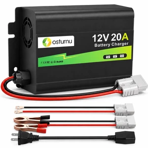 ASTURNU 12V 20A Lithium Battery Charger, 14.6V LiFePO4 Battery Charger with Dual Connectors, 0V Activation, Smart Charger for Universal Battery Type of RV, Marine, Solar, Off-Grid, Home ASTURNU 12V 20A Lithium Battery Charger, 14.6V LiFePO4 Battery Charger with Dual Connectors, 0V Activation, Smart Charger for Universal Battery Type of RV, Marine, Solar, Off-Grid, Home