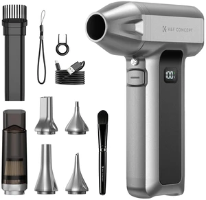 K&F CONCEPT Blower & Suction 2 in 1 Compressed Air Duster, Super Power | LED LightScreen Display, 5 Nozzles, Rechargeable Brushless motor Blower for Computers, Keyboards, Cars, Outdoor, M3 K&F CONCEPT Blower & Suction 2 in 1 Compressed Air Duster, Super Power | LED LightScreen Display, 5 Nozzles, Rechargeable Brushless motor Blower for Computers, Keyboards, Cars, Outdoor, M3