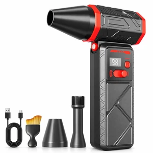 Compressed Air Duster, Cordless Air Blower for PC and Car Cleaning | Rechargeable air duster, 150,000 RPM, 8000mAh battery, USB-C charging, 90-degree nozzle for keyboards and cars. Compressed Air Duster, Cordless Air Blower for PC and Car Cleaning | Rechargeable air duster, 150,000 RPM, 8000mAh battery, USB-C charging, 90-degree nozzle for keyboards and cars.