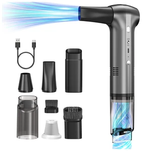 Compressed Air Duster & Car Vacuum 2-in-1,Portable 150000RPM Turbo Fan | 3 Blower Speeds & 2 Suction Modes16KPA Type-C Rechargeable Dust Buster for Keyboard, PC, Desk, Home Office Compressed Air Duster & Car Vacuum 2-in-1,Portable 150000RPM Turbo Fan | 3 Blower Speeds & 2 Suction Modes16KPA Type-C Rechargeable Dust Buster for Keyboard, PC, Desk, Home Office
