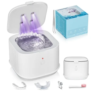 Ultrasonic Retainer Cleaner,50kHz Ultrasonic Denture Cleaner Machine for Aligner, Night guard, Braces, Jewelry and More 300ML Pod(White) Ultrasonic Retainer Cleaner,50kHz Ultrasonic Denture Cleaner Machine for Aligner, Night guard, Braces, Jewelry and More 300ML Pod(White)