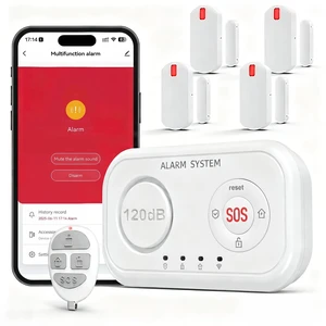 Home Security System Wireless, Smart WiFi Alarm System DIY Kit with 120dB Siren, Door Window Sensors & Remote Control, App Alerts, Works with Alexa & Google Home, No Monthly Fee for House Apartment Home Security System Wireless, Smart WiFi Alarm System DIY Kit with 120dB Siren, Door Window Sensors & Remote Control, App Alerts, Works with Alexa & Google Home, No Monthly Fee for House Apartment