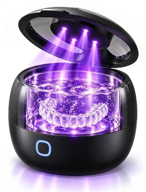 ACMEZING DeepClean Ultrasonic Retainer Cleaner Machine [45kHz Crevice Cleaning + UV-C Light | 4 Modes with Gentle Pulse] Dental Cleaner for Retainers, Dentures, Aligners, Mouth Guards & Night Guards