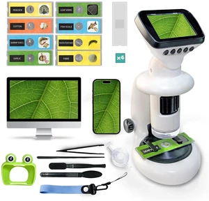 GEMUFO Microscope for Kids with 12 Slides, 200X-1000X,2.4" Screen Digital Handheld Kids Microscope Kit, Portable Pocket Removable Miniscope Science Toys Gifts for for 3 4 5 6 7 8 9 10 11 12 Year Old GEMUFO Microscope for Kids with 12 Slides, 200X-1000X,2.4" Screen Digital Handheld Kids Microscope Kit, Portable Pocket Removable Miniscope Science Toys Gifts for for 3 4 5 6 7 8 9 10 11 12 Year Old