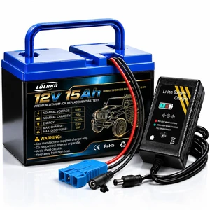 LOLRKO 12V 15Ah Lithium Battery for Peg Perego Ride On Toys, Upgraded Longer Run Time Replacement Battery with Charger, Built-in 20A BMS for John Deere Gator Polaris Gaucho LOLRKO 12V 15Ah Lithium Battery for Peg Perego Ride On Toys, Upgraded Longer Run Time Replacement Battery with Charger, Built-in 20A BMS for John Deere Gator Polaris Gaucho