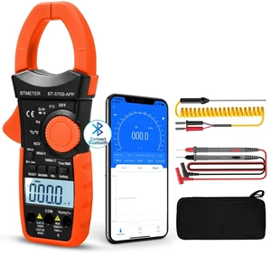 BTMETER Digital Clamp Multimeter BT-570S-APP, 6000 Counts TRMS Clamp-on Ammeter Auto Ranging Voltage Tester Measure AC DC Volt Amp Ohm NCV Temperature Capacitance BTMETER Digital Clamp Multimeter BT-570S-APP, 6000 Counts TRMS Clamp-on Ammeter Auto Ranging Voltage Tester Measure AC DC Volt Amp Ohm NCV Temperature Capacitance