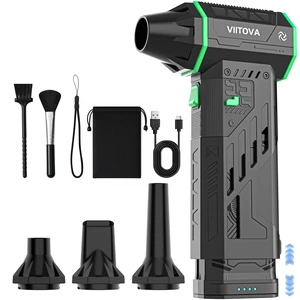 VIITOVA Electric Compressed Air Duster, 180000 RPM, 3-Speed, Rechargeable | Portable Handheld Mini Air Blower, 4 Nozzles, 2 Brushes & Storage Bag, Works for PC, Keyboard, Car & Outdoor Cleaning VIITOVA Electric Compressed Air Duster, 180000 RPM, 3-Speed, Rechargeable | Portable Handheld Mini Air Blower, 4 Nozzles, 2 Brushes & Storage Bag, Works for PC, Keyboard, Car & Outdoor Cleaning